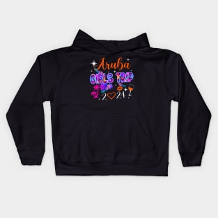 Girls Trip Aruba 2024 Weekend Hello Summer 2024 Vacation Kids Hoodie